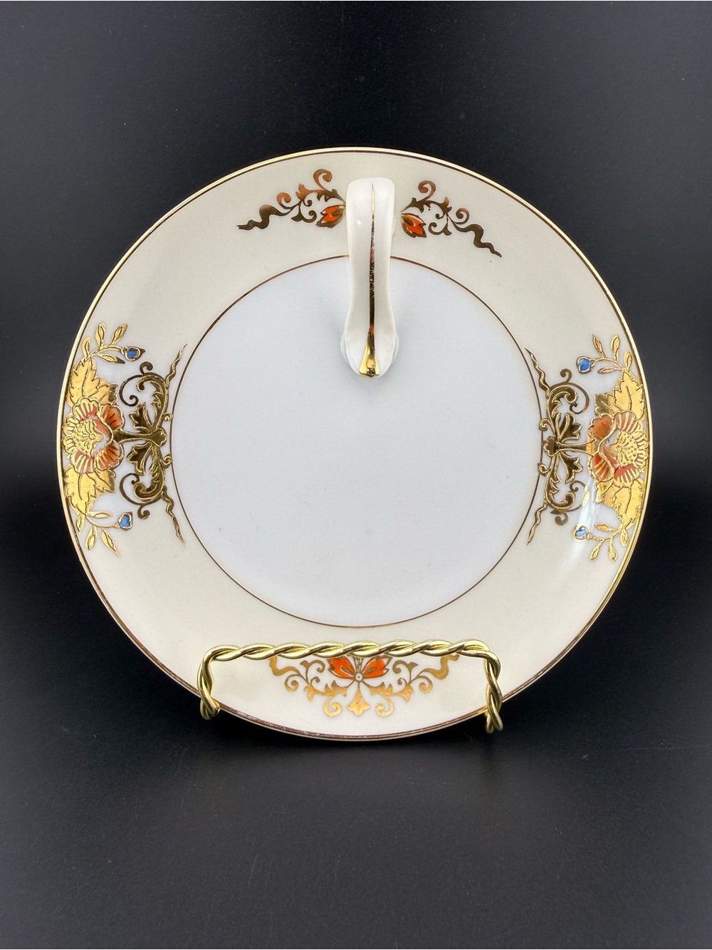 Vintage Noritake M Morimura Art Deco Lemon Dish Plate Nappy Finger Handle